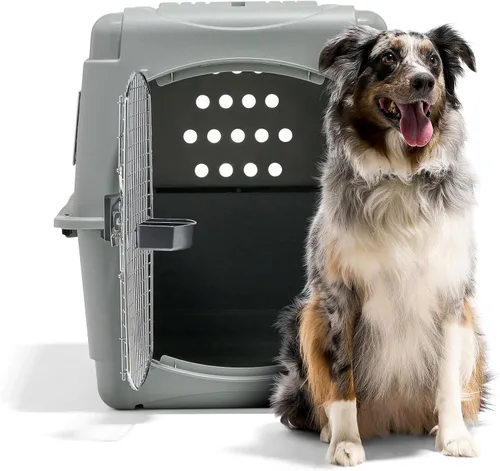 Miniatura 6 de Petmate Sky Kennel - Para aire y viajes, jaula para perros compatible con aerolíneas para mascotas de 50-70 lbs, perrera para perros resistente