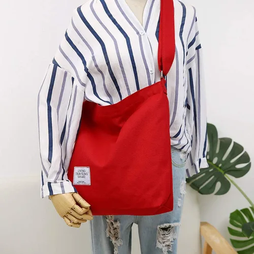 Miniatura 29 de Covelin - Bolsa de hombro informal de lona para mujer, estilo bohemio y retro, bolsa de mano, bolso cruzado, tamaño grande