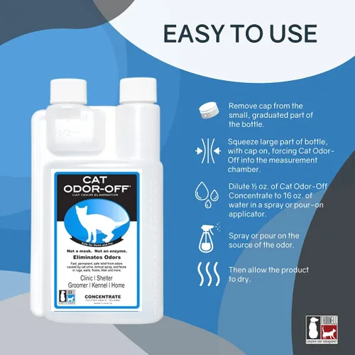 Miniatura 2 de Odorcide Paquete Concentrado Cat Odor-Off Eliminador de Olores de Mascotas – Concentrado Eliminador de Olores de Gatos para Olores de Orina