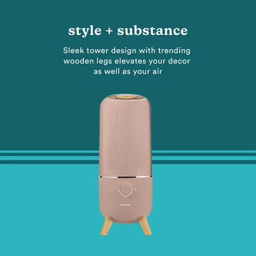 Miniatura 5 de Homedics Humidificador ultrasónico, dormitorios y oficinas en casa, tanque de 0.97 galones, tiempo de funcionamiento de 45 horas, niebla fría Topo