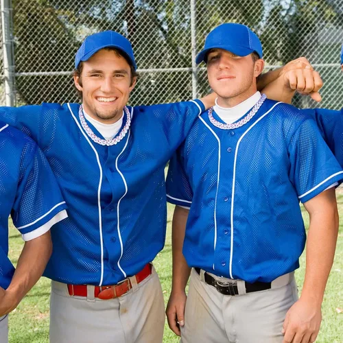 Miniatura 6 de Jexine Collares de béisbol de sóftbol para niños, collar de cuerda de béisbol de 3 cuerdas trenzadas Tornado Titanio, collar deportivo de sóftbol