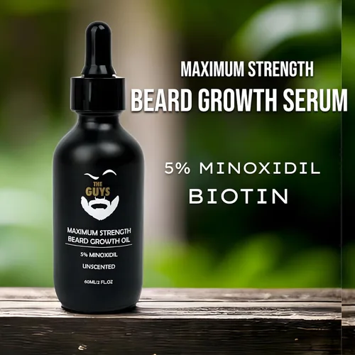 Miniatura 3 de Aceite de crecimiento de barba de minoxidil al 5%, 2 onzas