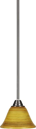 Miniatura 63 de Toltec Lighting Paramount - Mini colgante de 1 luz en acabado negro mate con cristal de arte perla de 7 pulgadas y estilo negro