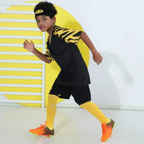 Miniatura 2 de JABASIC - Tacos de fútbol para exteriores para niños zapatos de fútbol atléticos y firmes
