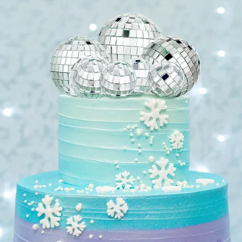 Miniatura 5 de 11 piezas de bolas de discoteca para decoración de tartas, decoración de fiesta de cumpleaños, centro de mesa de discoteca pequeña, decoración