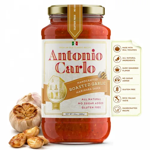 Miniatura 8 de ¡NUEVO! Antonio Carlo Autentico Italiano (3 Generaciones) Salsa de Marinara Artesanal Gourmet – FRESCO, Sin Conservantes, Salsa Vegana de Espagueti