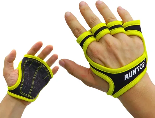 Miniatura 10 de RUNTOP Guantes de entrenamiento para fitness, entrenamiento cruzado, WODS, gimnasio, yoga, ejercicio, almohadillas de agarre para levantamiento