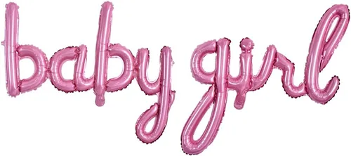 TONIFUL Globos con Letras para Niña - Globos de Papel de Aluminio Rosa de 16 Pulgadas, Pancarta para Baby Shower de Niña, para Fiesta de Revelación