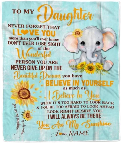 Miniatura 10 de Manta personalizada con texto en inglés «To My Daughter from Mom Dad Give You A Big Love Hug Butterfly Daughter Birthday»