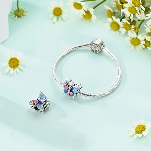 Miniatura 45 de LNQOBU Happy Life - Colgante para pulseras de abalorios, plata de ley 925 para mujer (con un espaciador de cuentas)