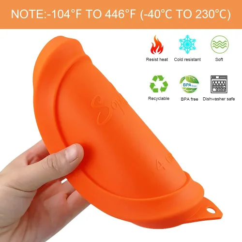 Miniatura 3 de Sophico Tapa de almacenamiento de silicona de repuesto para cuencos de vidrio Anchor Hocking y Pyrex (recipiente no incluido) (paquete de 9 unidades)