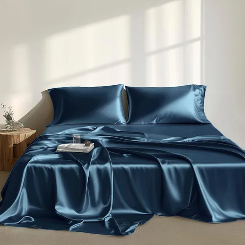 Miniatura 46 de Madison Park Essentials Juego de 2 fundas de almohada de satén para cabello y piel, lujosamente suave, sedosa con brillo natural, fresca al tacto