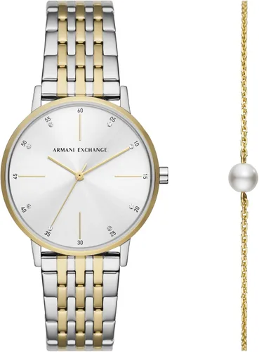 Miniatura 9 de A X Armani Exchange Reloj de mujer, reloj de tres manecillas para mujer con correa de acero inoxidable o cuero