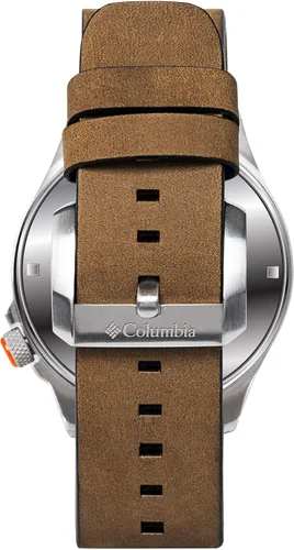Miniatura 3 de Columbia College Collegiate correa de cuero de cuarzo de acero inoxidable, marrón, 22 reloj casual (Modelo CSC02-010)