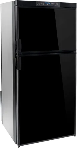 Refrigerador RecPro RV 6.3 pies cúbicos de gas y eléctrico | Acabado negro o acero inoxidable | 110V / 12V / Gas propano | (Acabado negro)