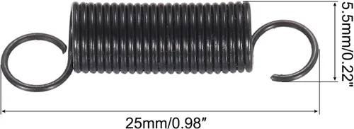 Miniatura 2 de MECCANIXITY Muelle de puerta para horno de microondas, resorte universal de aluminio, 0.276x0.984 in, compatible con estufa de horno, negro, 4