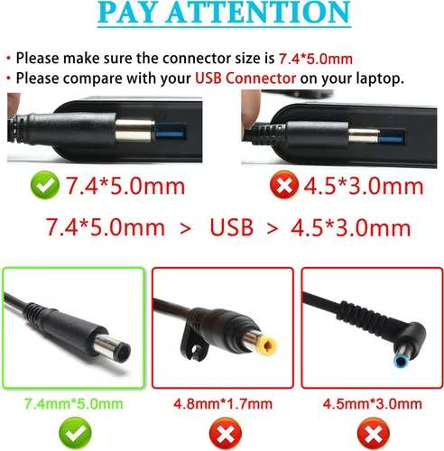 Miniatura 2 de Cargador adaptador de CA para HP EliteBook 840 G2, de Galaxy Bang USA®