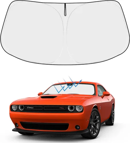 Miniatura 188 de Proadsy Parasol para parabrisas actualizado 2025, ajuste personalizado Dodge RAM 1500 2Dr 2019-2024 2025, 4 capas, plegable, protector de parasol