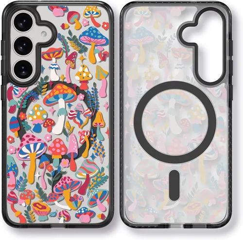 Miniatura 201 de Rosarnnah Funda compatible con Samsung Galaxy S24 Ultra, bonita estética, a la moda, divertida funda con estampado de gatito y gato, duradera a