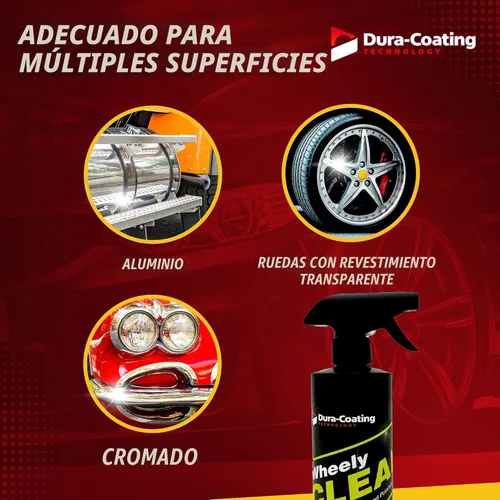 Miniatura 4 de DURA-COATING TECHNOLOGY Wheely Clean - Spray limpiador de ruedas profesional - Limpiador de neumáticos y limpiador de llantas listo para usar