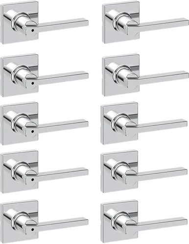 Miniatura 58 de Kwikset Casey - Manija de puerta de paso interior, palanca para puertas de armario y pasillo, manija reversible sin bloqueo, negro mate