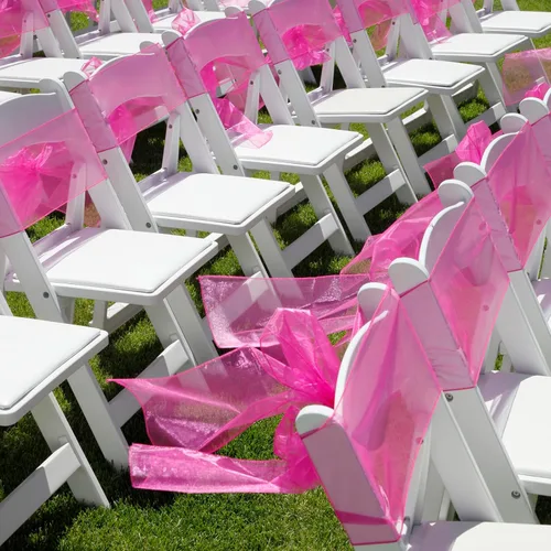 Miniatura 6 de 50 bandas de organza para silla para decoración de bodas, banquetes, fiestas, eventos, suministros para silla, lazos para sillas, bandas de Rosa