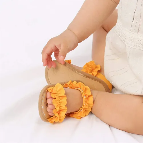 Miniatura 2 de COSANKIM Sandalias de verano para bebés y niñas con suela suave de flores, zapatos de vestir para cuna, recién nacidos, para recién nacidos