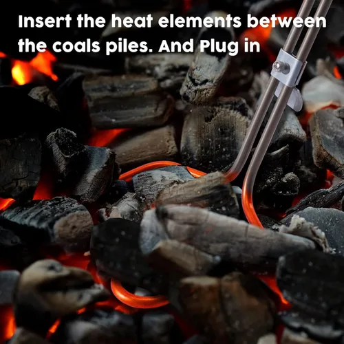 Miniatura 5 de Kitosun Arrancador de carbón eléctrico – Parrilla de barbacoa superior, encendedor de carbón, briquetas de encendido fácil y rápido, sin chispas ni