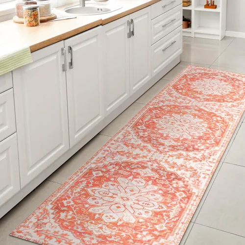 Miniatura 8 de JONATHAN Y Alfombra lavable a máquina de 2 x 8 pies, medallón adornado ASA para sala de estar, dormitorio, cocina, oficina, fácil limpieza, alto