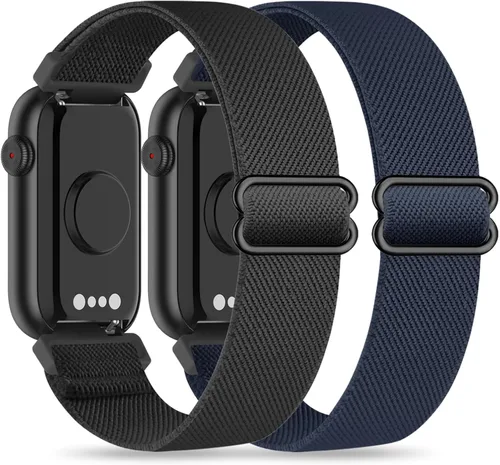 Miniatura 15 de Paquete de 2 bandas elásticas de nailon de 0.63 pulgadas compatibles con FITVII HM08/MorePro HM08/Amzhero-Runfit D26/KALINCO Slim Fitness Tracker