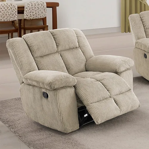 Miniatura 5 de Juego de sofá reclinable para muebles de sala de estar, juego de sofá y silla reclinable de pana verde, tela manual, sofá reclinable de 3 plazas