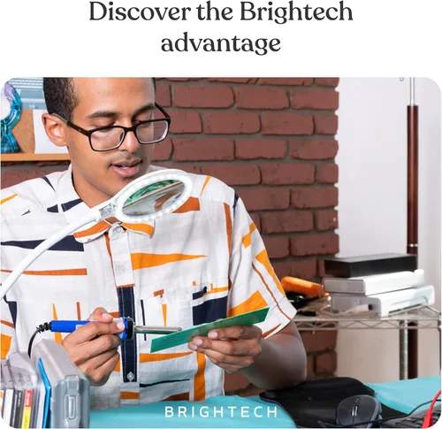Miniatura 9 de Brightech LightView Pro Flex 2 en 1 Lámpara de escritorio con aumento, Lupa ligera 2.25x, Lupa ajustable con luz para manualidades, lectura, trabajo