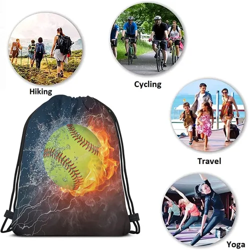 Miniatura 7 de Beabes Bolsas con cordón de llama, mochila y bolsa de gimnasio con cordón, Multi-a190, Mochilas de viaje
