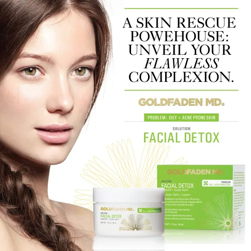 Miniatura 3 de GOLDFADEN MD Máscara facial de desintoxicación facial clarificante con óxido de zinc, azufre, ácido salicílico y pomelo purificadora de limpieza