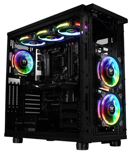 Miniatura 6 de Thermaltake Riing Plus 12 RGB TT Premium Edition 4.724 in Circular habilitado por software 12 LED RGB Riing Case/ventilador de radiador - Paquete
