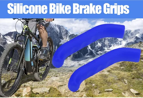 Miniatura 6 de Cubierta de palanca de freno, cubierta de agarre de silicona para palanca de freno de bicicleta SE Protector azul claro duradero cómodo fácil ajuste