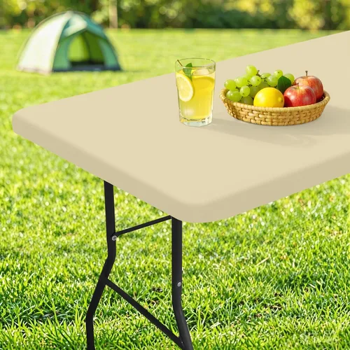 Miniatura 13 de homing Mantel cuadrado ajustable de poliéster impermeable, protector de mesa lavable para picnic, campamento, al aire libre (negro, 34 x 34 pulgadas)