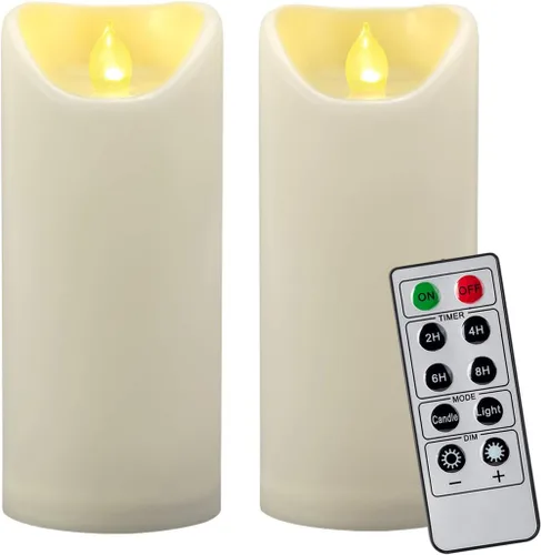 Miniatura 14 de 6 velas de té sin llama de control remoto de 200 horas, velas votivas parpadeantes LED que funcionan con pilas, velas eléctricas con temporizador