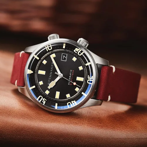 Miniatura 2 de Spinnaker Mens 42mm Bradner Automatic 3 Hands Watch with Genuine Leather or Stainless Steel Strap SP-5062