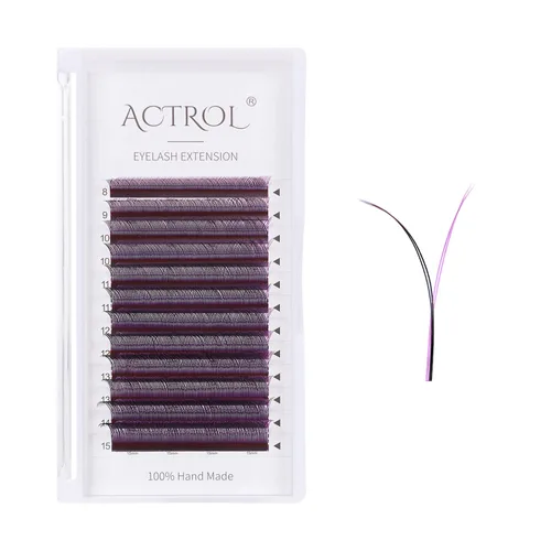 Miniatura 48 de Extensiones de pestañas 4D W, color negro, 0.003 in, rizo D, 0.315 in, volumen individual, YY, extensiones de pestañas en forma de W, fáciles