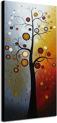 Wieco Art Pintura al óleo floral grande sobre lienzo, arte de pared listo para colgar para sala de estar, dormitorio, decoración del hogar, moderno,