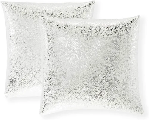Miniatura 51 de Xinrjojo Juego de 2 almohadas brillantes en negro y dorado, almohadas suaves y brillantes decorativas, juego de fundas de almohada cuadradas negras