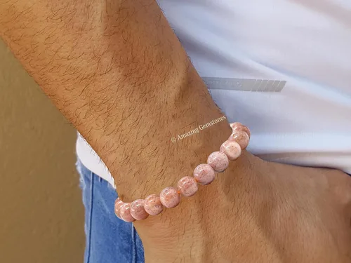 Miniatura 611 de Amazing Gemstone Pulsera de cristal para mujeres y hombres, pulsera de cristal curativo de protección, pulsera elástica con cuentas de piedras