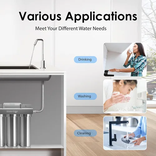 Miniatura 8 de Waterdrop TST-UF - Sistema de filtro de agua para debajo del fregadero de ultrafiltración de 0.01 μm, sistema de filtración de agua debajo