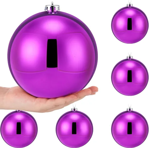 Miniatura 8 de Wettarn 6 Piezas Bolas Grandes de 6" de Navidad Bolas de Decoración de Árbol de Navidad Ornamentos Bolas Inastillables para Cumpleaños Pascua San