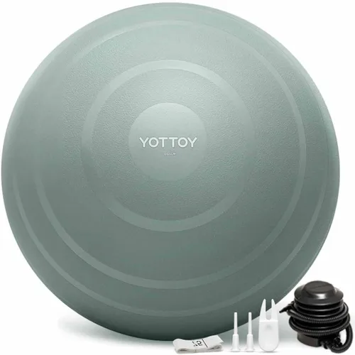 Miniatura 14 de YOTTOY - Pelota de ejercicio antiestallido para entrenamiento, yoga y embarazo, extragruesa para terapia física y fitness
