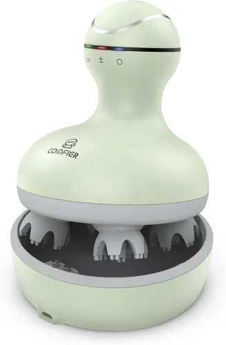 Miniatura 18 de COMFIER Masajeador de cuero cabelludo inalámbrico con 3 modos de amasado, regalos, masaje de cabeza impermeable con 8 garras para limpieza profunda