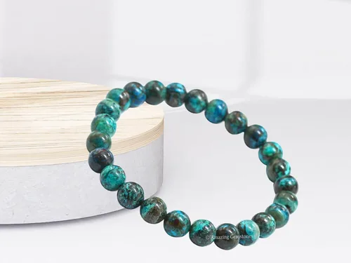 Miniatura 62 de Amazing Gemstone Pulsera de cristal para mujeres y hombres, pulsera de cristal curativo de protección, pulsera elástica con cuentas de piedras