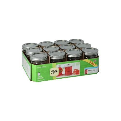 Miniatura 17 de Ball Mason, Frascos de mermelada con tapas y bandas, Set de 12 unidades de 4 oz, 4 onza, Transparente