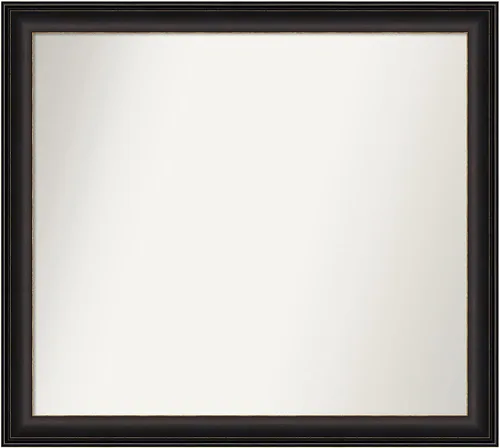 Miniatura 314 de Amanti Art Espejo de baño de bronce para sobre el fregadero, 24 x 24 pulgadas, espejo cuadrado de bronce Lara para tocador, marco de madera